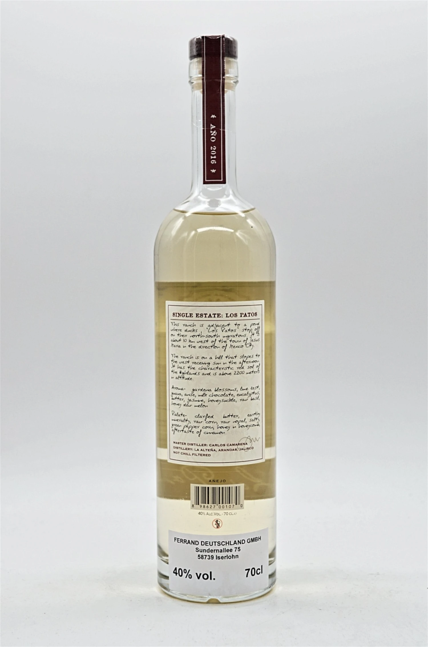 Tequila Anejo "Los Patos" Single Estate 2 Tequila Anejo "Los Patos" Single Estate – Bild 2