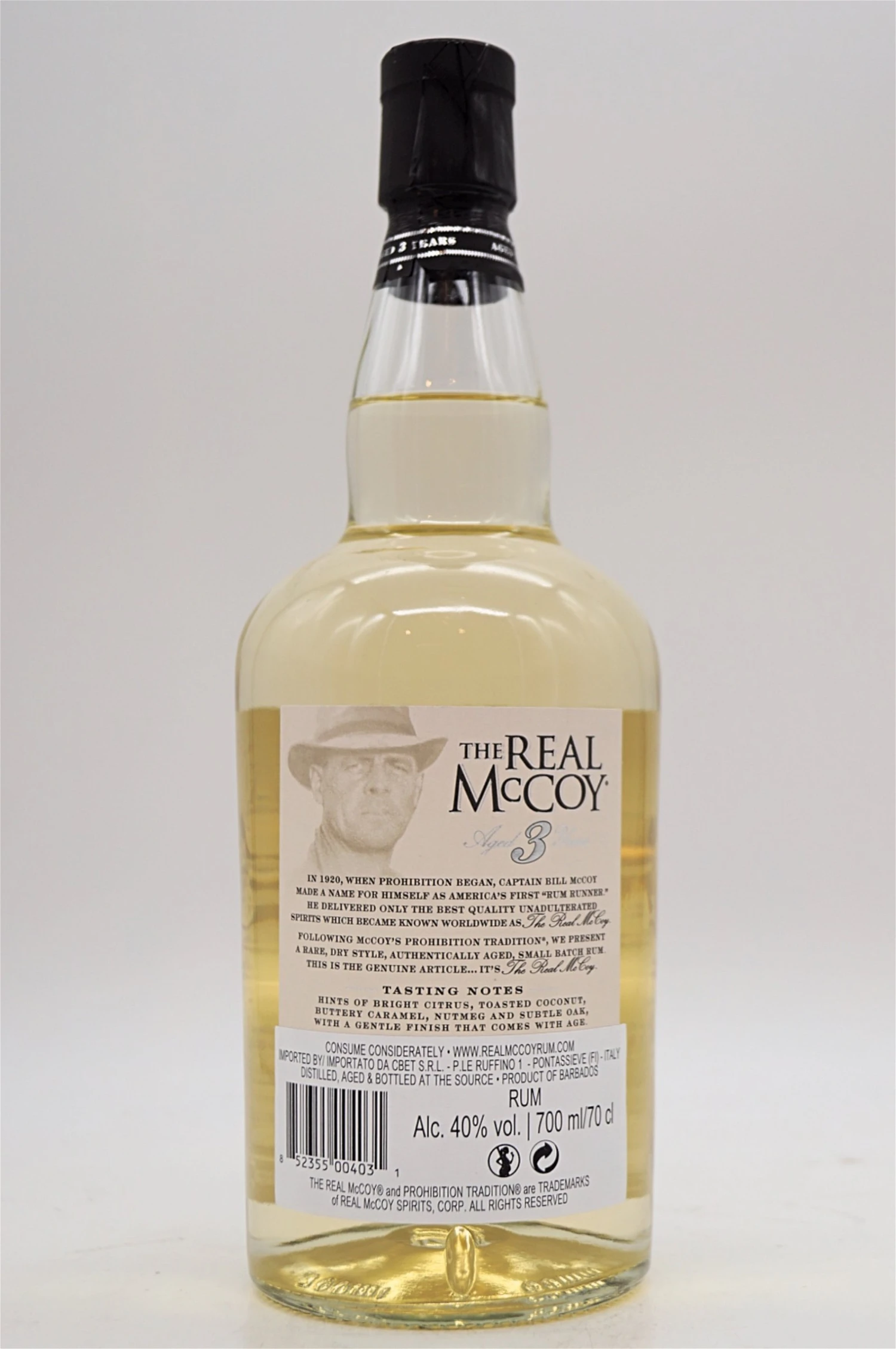 3 Jahre Single Blended Rum 40% 2 3 Jahre Single Blended Rum 40% – Bild 2