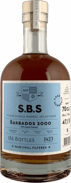 SBS Barbados 2000 PX Cask Finish Single Barrel Selection Rum